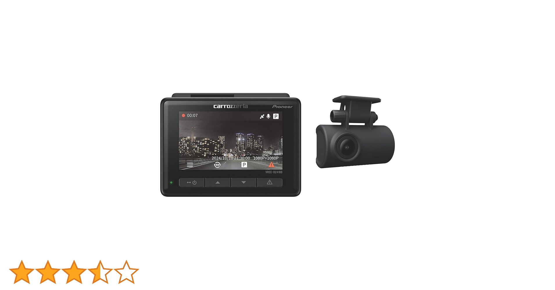Amazon.co.jp: Pioneer VREC-DZ410D Dash Camera, Front and Rear 2